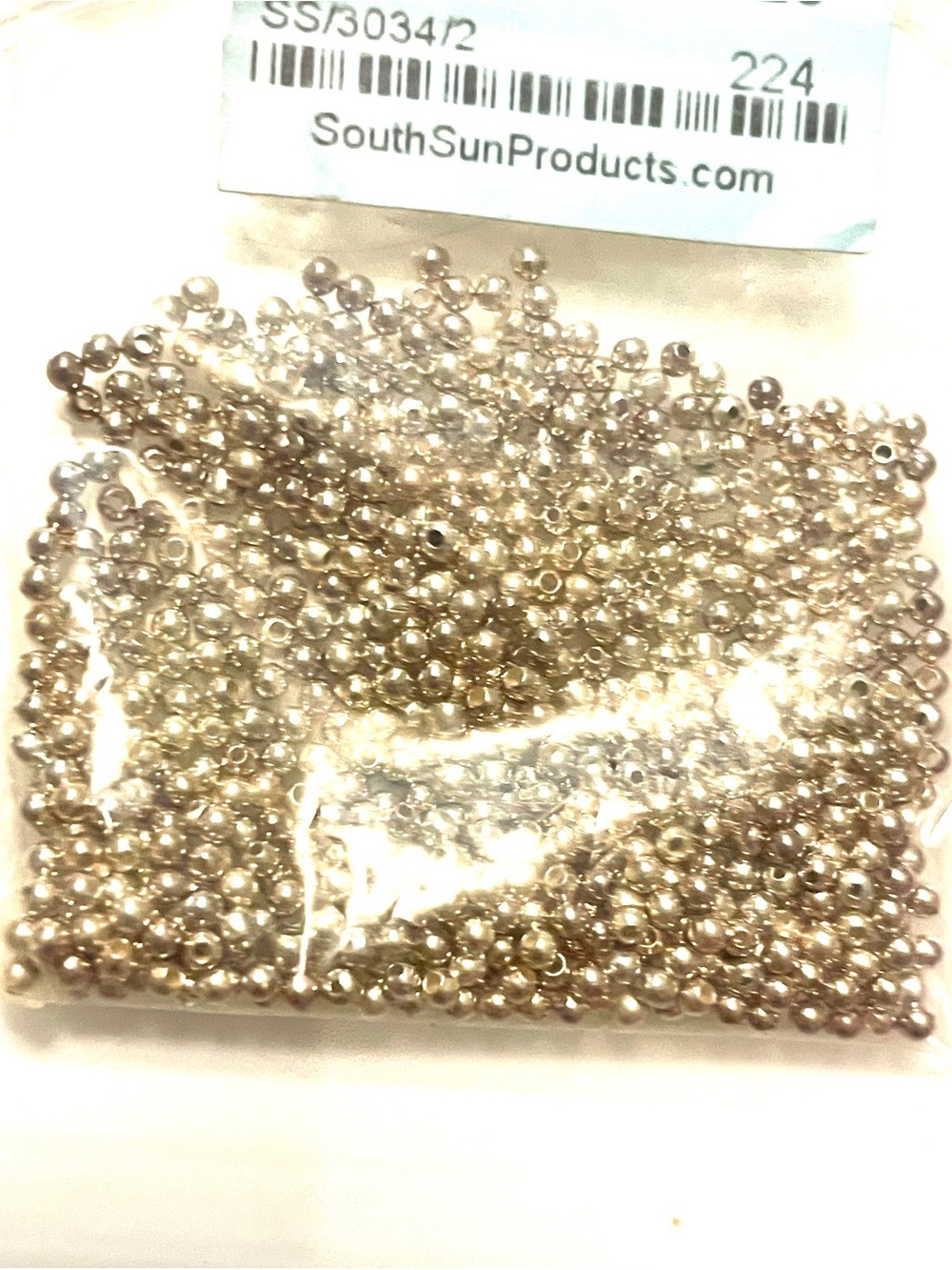 Lot of 2mm Sterling Spacer Beads